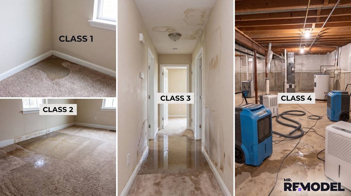 Water Damage Classes Explained: Identifying Severity (Class 1, 2, 3, 4)